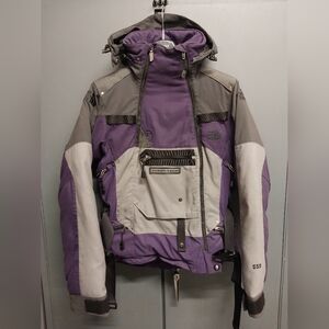 The North Face Steep Tech 550 Purple Gray Goose Jacket Women Size Medium